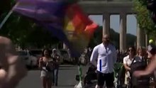 Pedalada pelada em Berlim