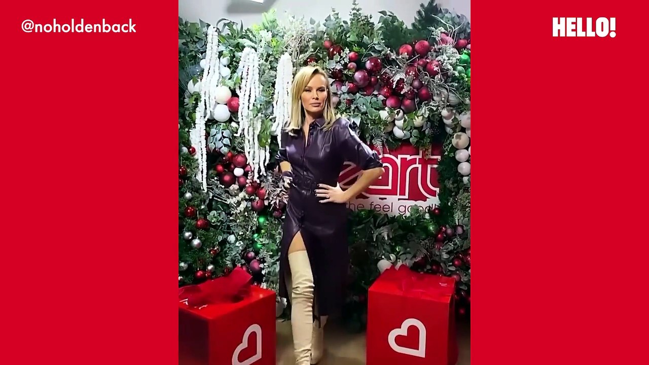 Amanda Holden rocks head-to-toe leather look
