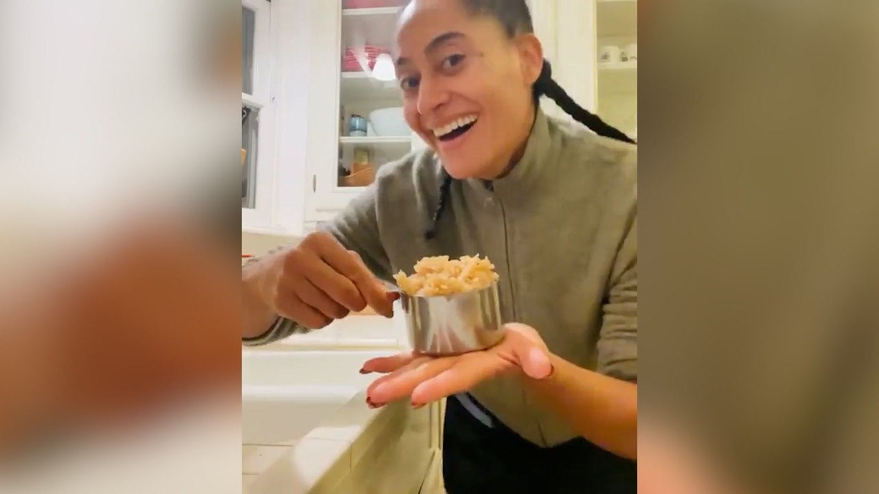 Tracee Ellis Ross dances in very white kitchen