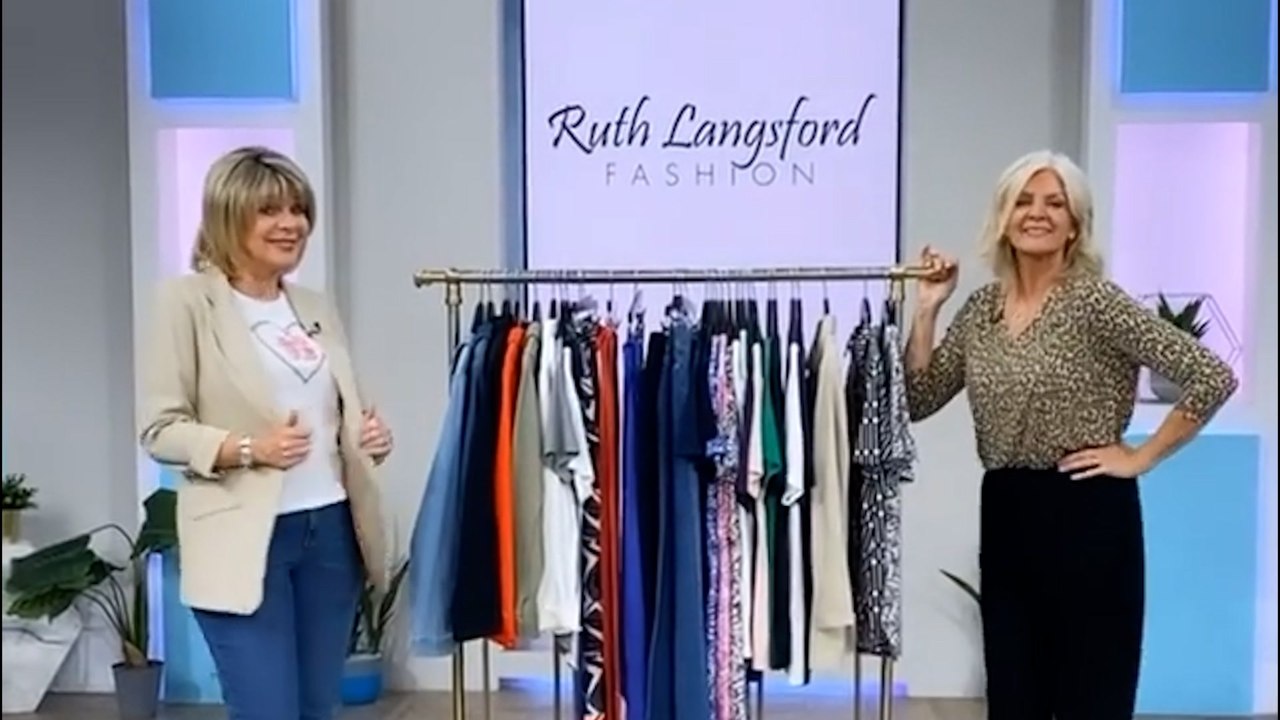 Ruth Langsford dresses up her mom jeans with glam strappy heels