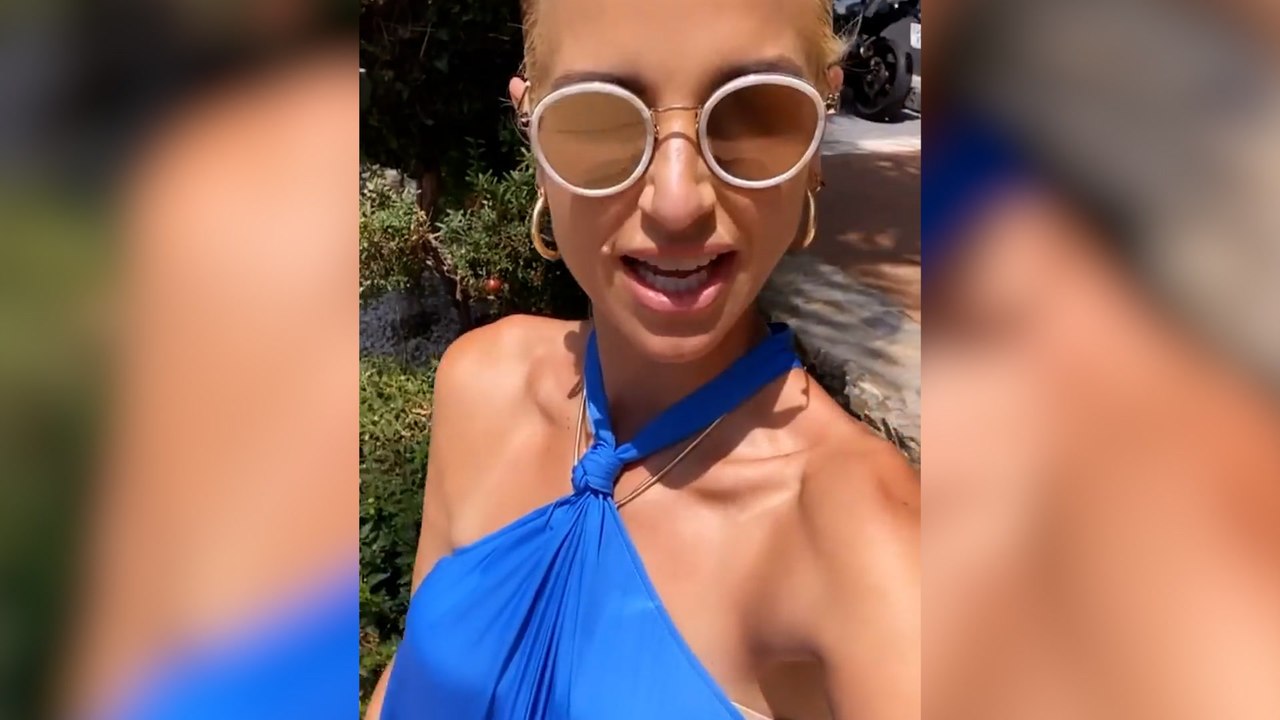 Vogue Williams stuns in off-shoulder dress