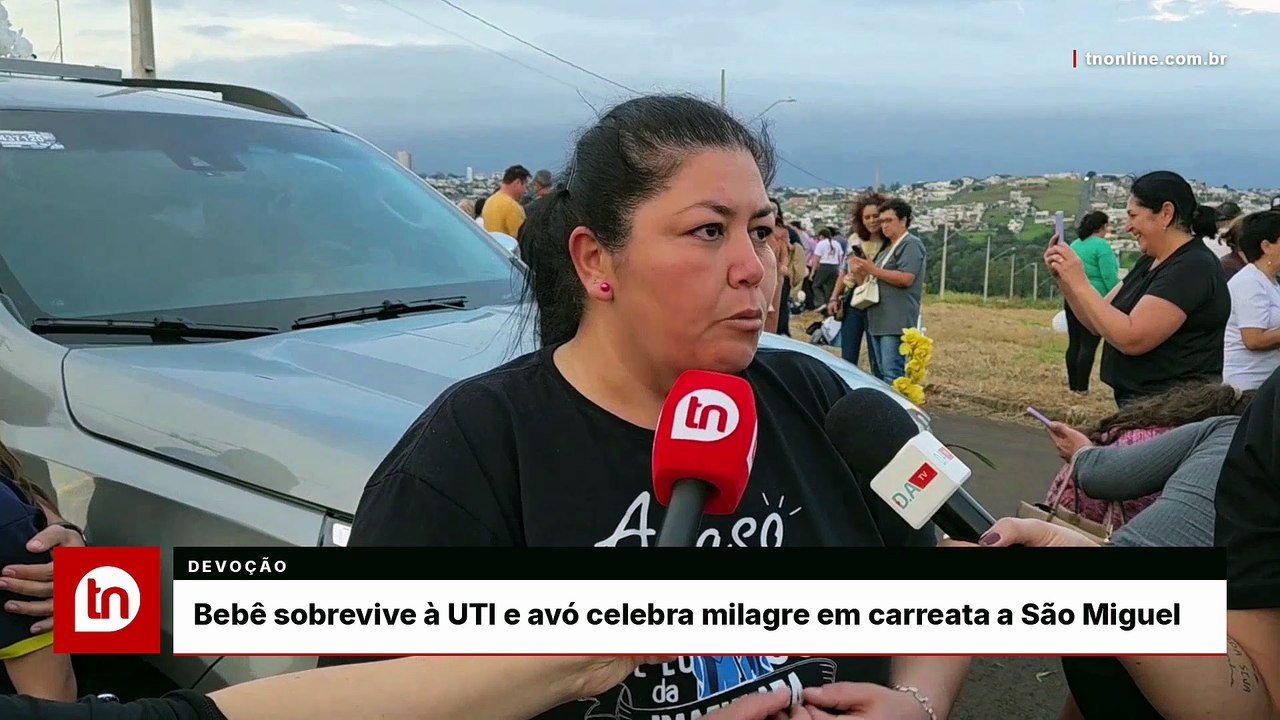 Bebê sobrevive à UTI e avó celebra milagre em carreata a São Miguel