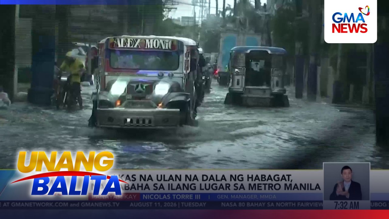 Malakas na ulan na dala ng Habagat, nagpabaha sa ilang lugar sa Metro Manila | Unang Balita