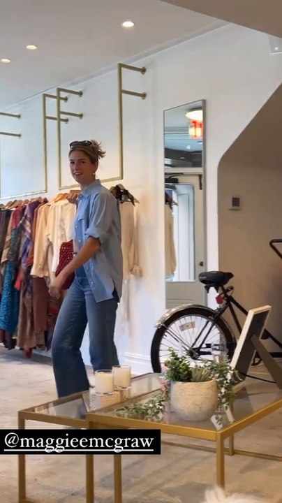 Maggie McGraw shows off her dance moves twirlin...