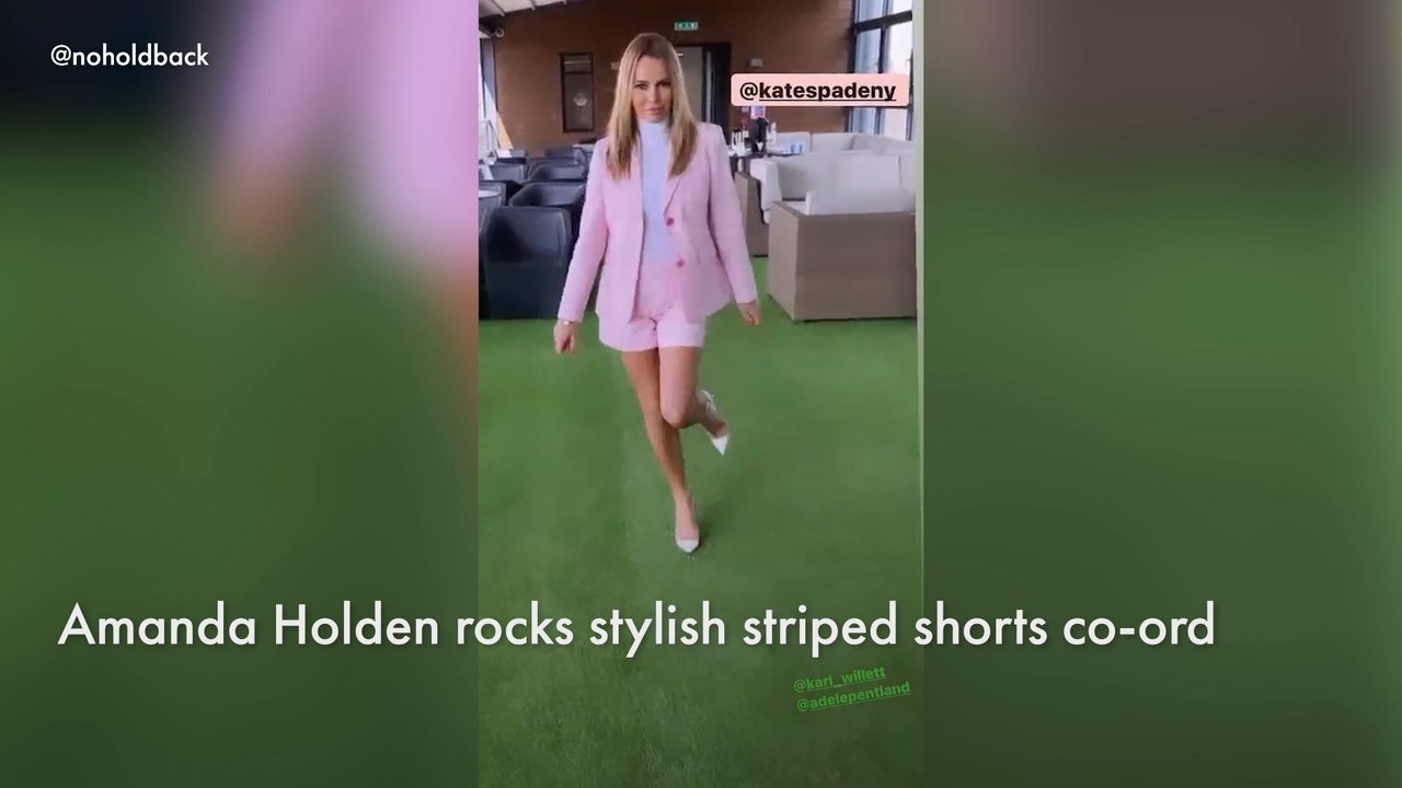 Amanda Holden wows in striped summer shorts