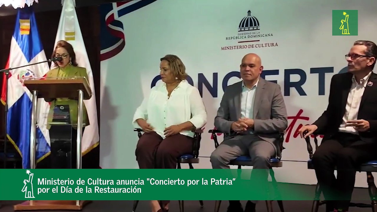 Ministerio de Cultura anuncia Concierto por la Patria” por el Día de la Restauración