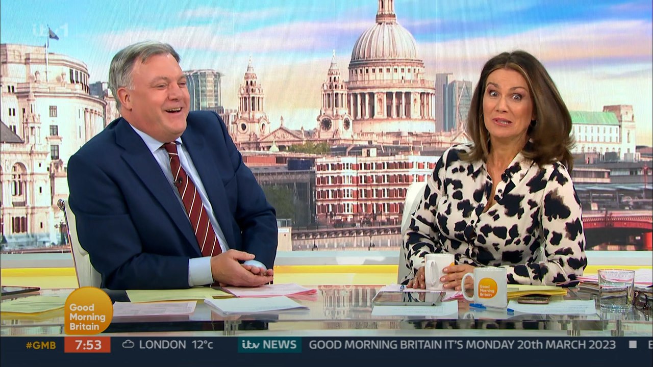 GMB's Susanna Reid stunned after Ed Balls calls her 'slow' in awkward moment