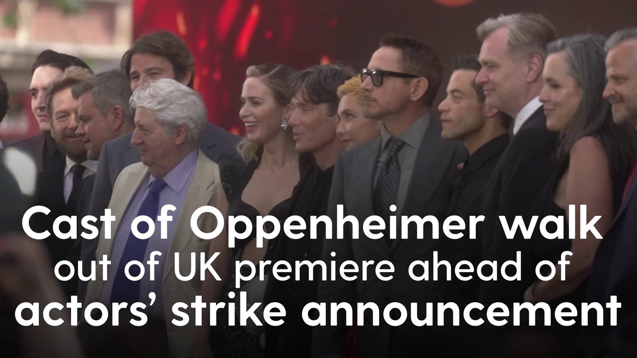 Cast of Oppenheimer walk out of UK premiere following actors' strike announcement