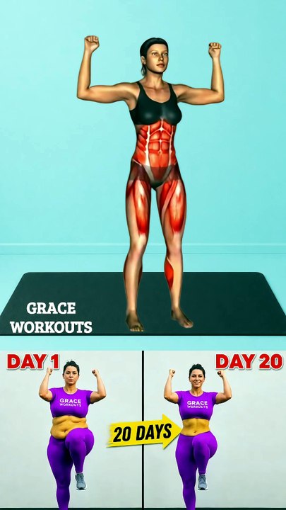 I Did This Workout for 20 Days… Look at the Difference! 🔥 _ 20-Day Fitness Challenge. #WorkoutChallenge #FitnessJourney #HomeWorkout #FitnessMotivation #DailyWorkout
