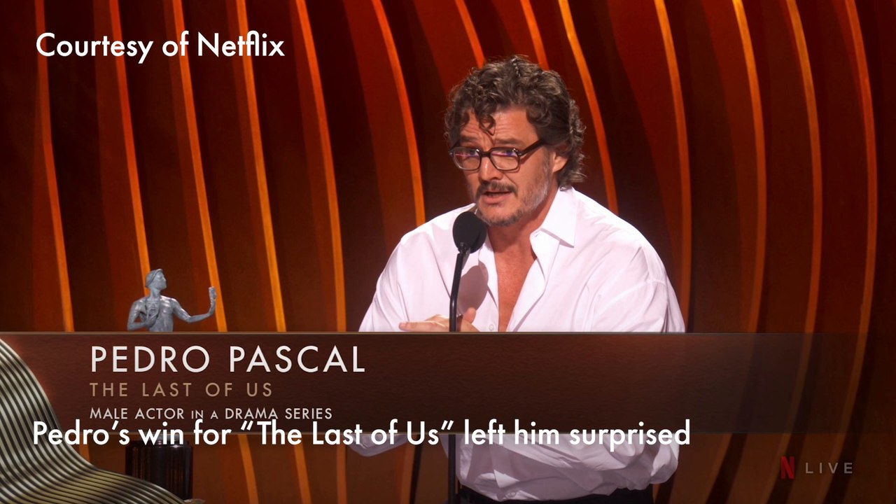 Pedro Pascal's winning SAG Awards speech proves a crowd favorite
