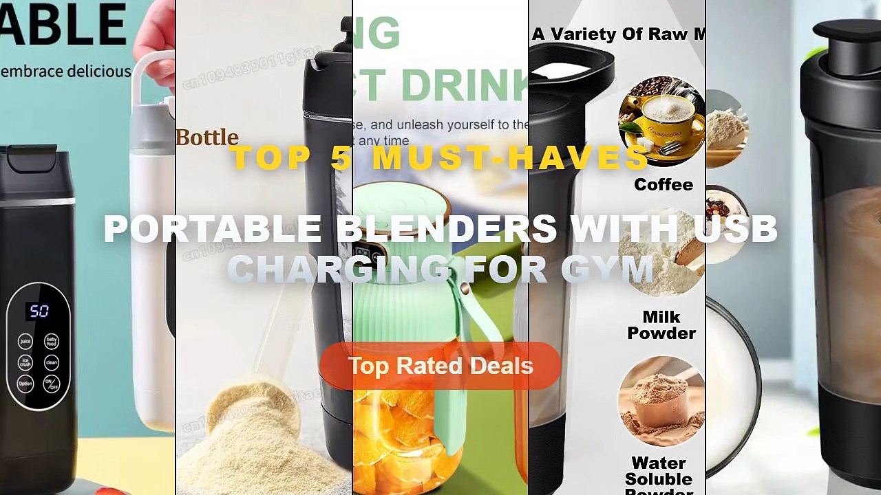 Top 5 Best Portable Blenders With USB Charging For Gym (Must Have!) - 2026 Portable Electric Blender USB Rechargeable Sh...