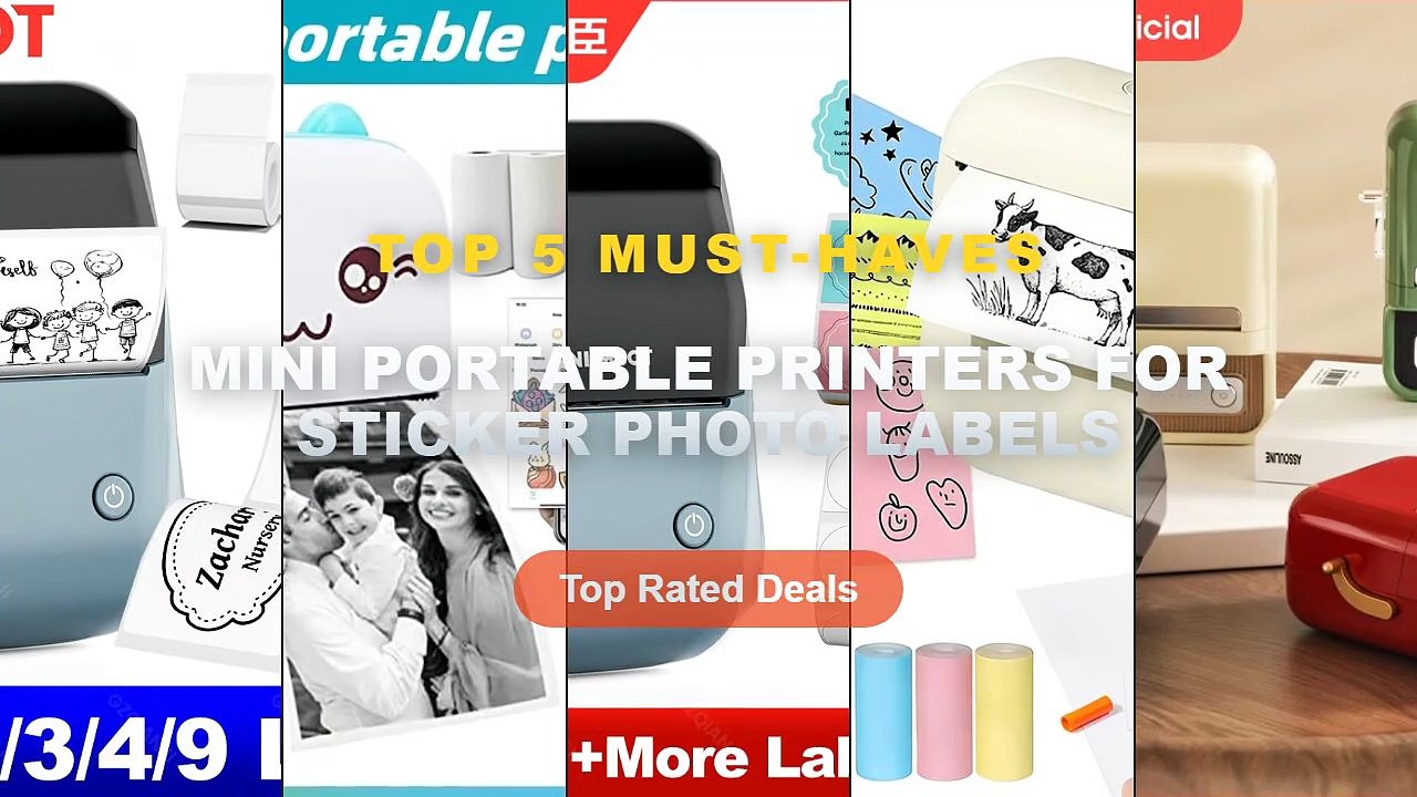 Ultimate Guide to the Best Mini Portable Printers For Sticker Photo Labels - NiiMbot B21 Mini Thermal Printer Wireless B...