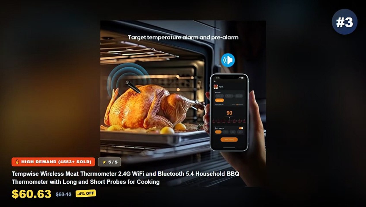 Amazing Wireless Meat Thermometers For Grilling...