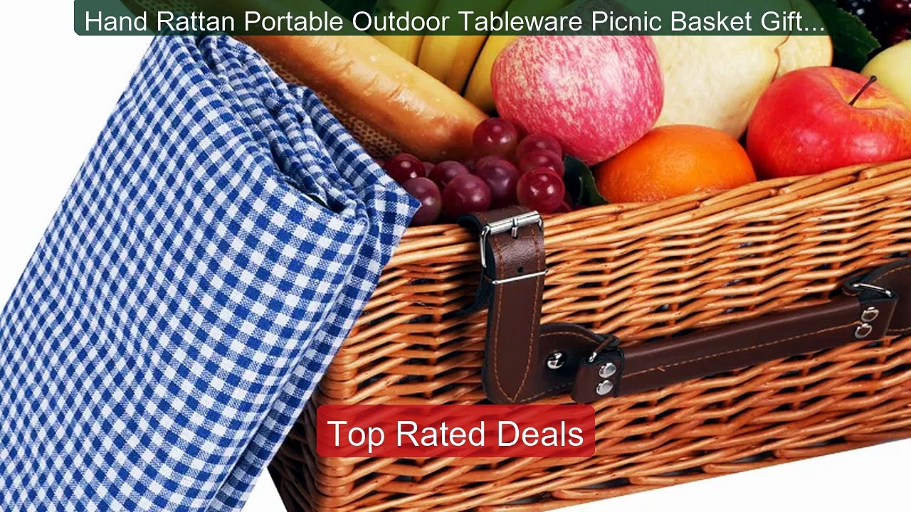 Hand Rattan Portable Outdoor Tableware Picnic Basket Gift Bask... -- Hot Deal 2026 | Limited Offer!