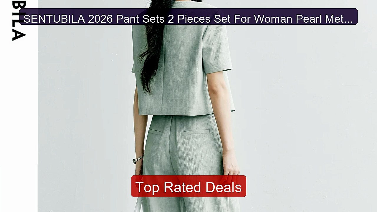 SENTUBILA 2026 Pant Sets 2 Pieces Set For Woman Pearl Metal... -- Top Pick 2026 | Unbeatable Price!