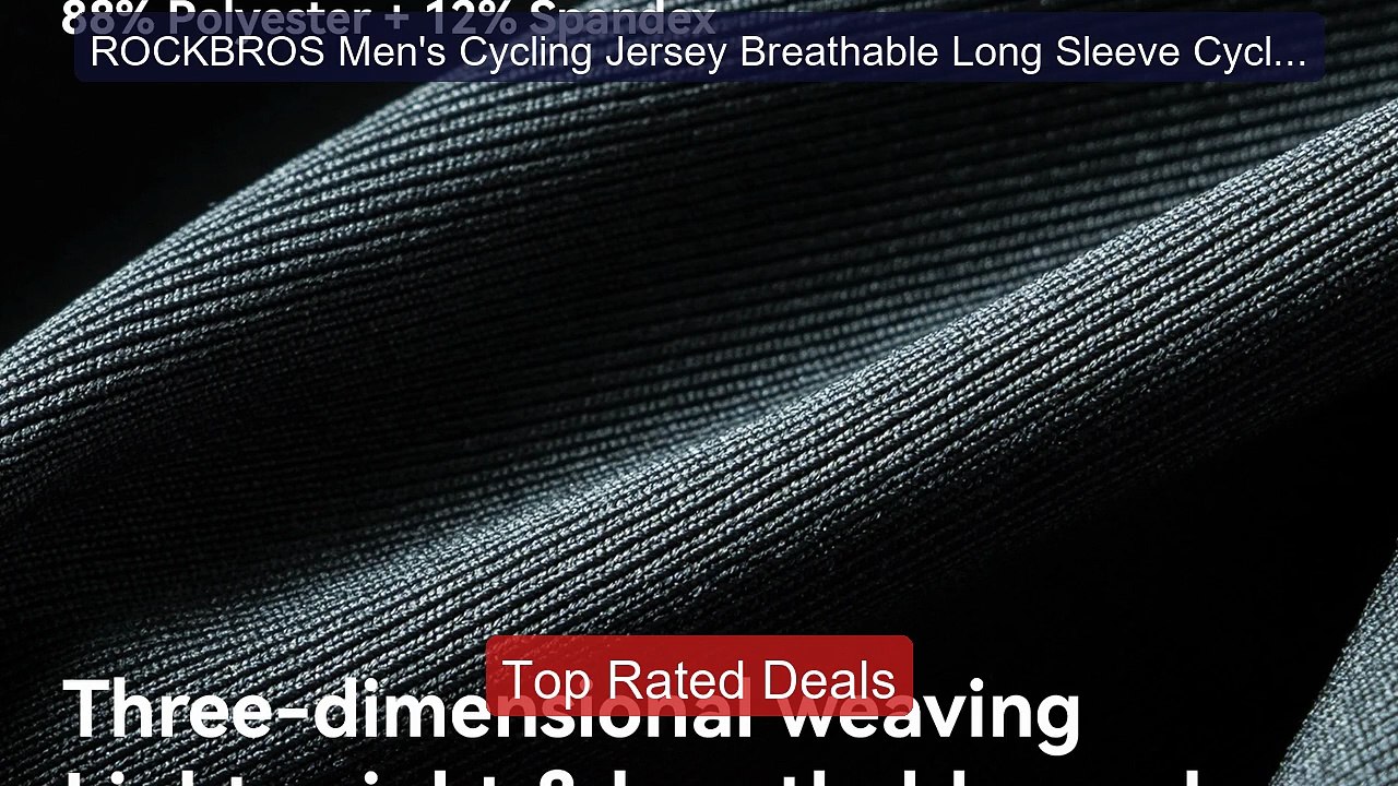 ROCKBROS Men's Cycling Jersey Breathable Long S...
