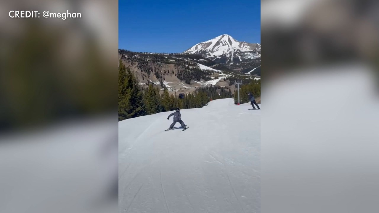 Prince Archie shows off skiing skills