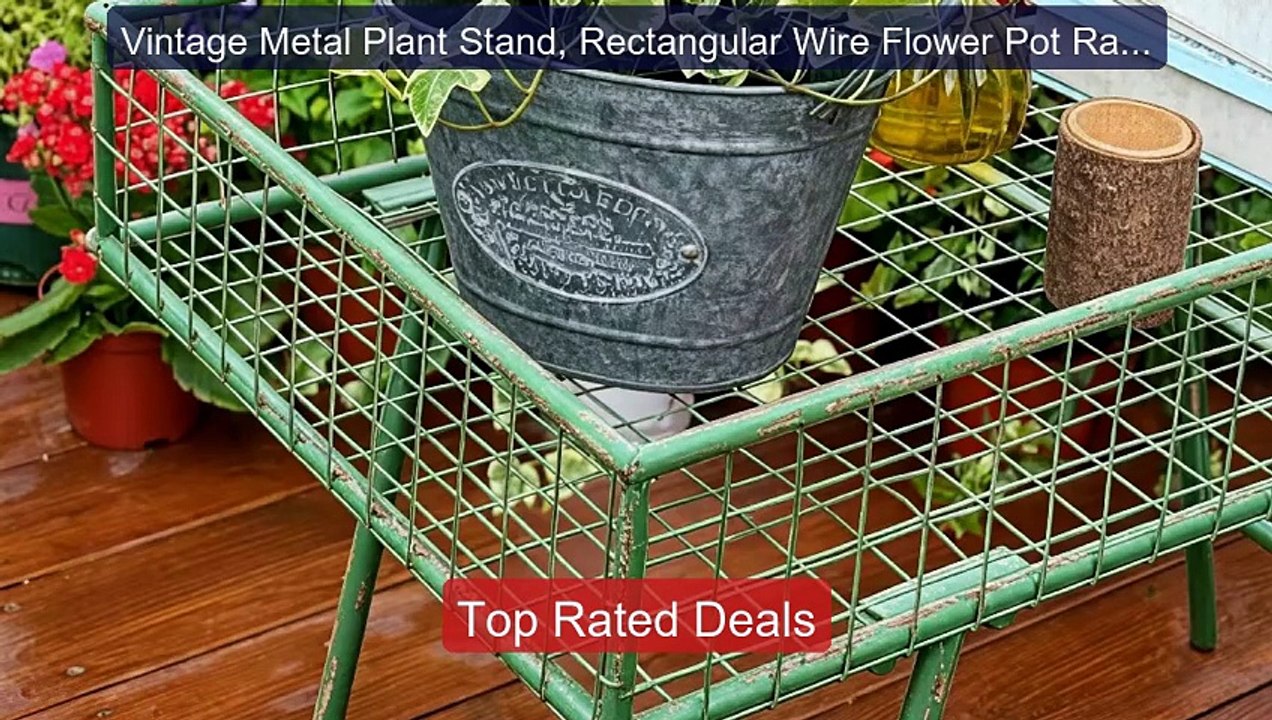 Vintage Metal Plant Stand, Rectangular Wire Flower Pot Rack, ... -- Amazing Value 2026 | Must Have!
