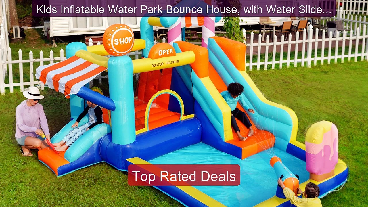 Kids Inflatable Water Park Bounce House, with Water Slide Poo... -- Amazing Value 2026 | Must Have!