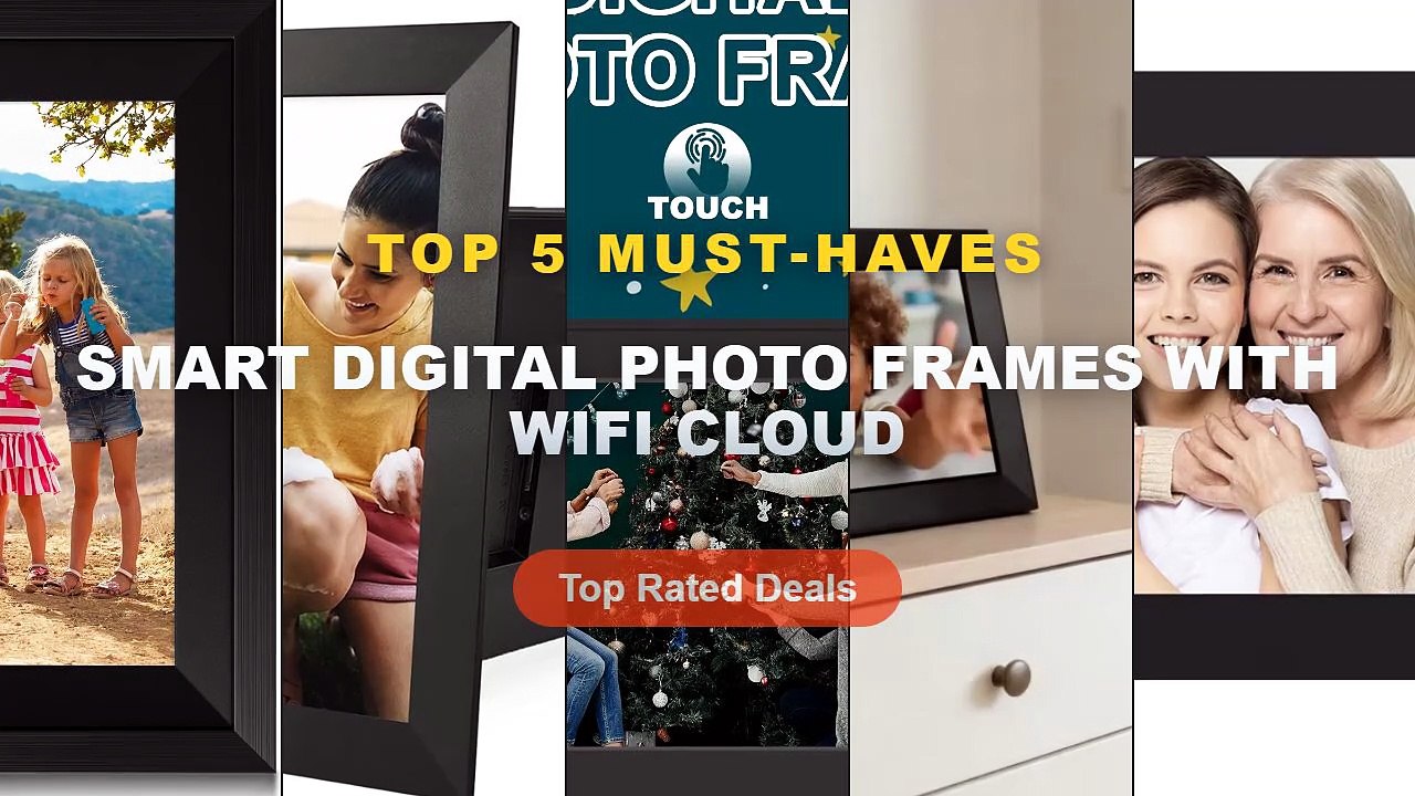 Amazing Smart Digital Photo Frames With WiFi Cloud You Need To See - Smart Cloud Photo Frame With WiFi & MP3 Touchable D...