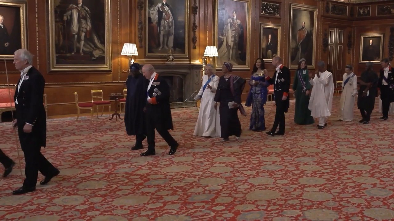 Royal family attend state banquet during Nigerian state visit