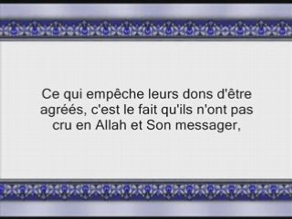 Sourate 9: At Tawbah (sourate Le Repentir) versets 34 à 72