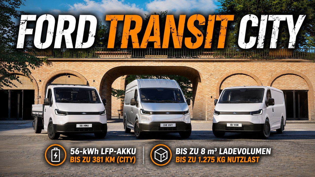 Ford Transit City: Günstiger Elektro-Transporter für die letzte Meile