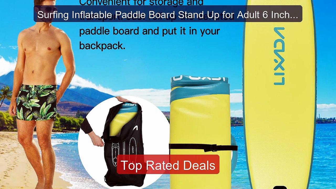 Surfing Inflatable Paddle Board Stand Up for Ad...
