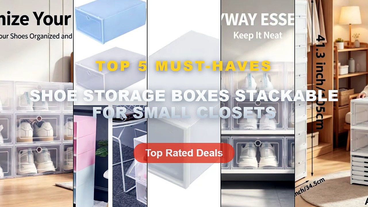 Don't Buy Shoe Storage Boxes Stackable For Small Closets Before Watching This! - 6 Layers Foldable Transparent Shoe Box ...