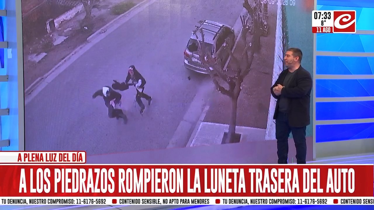 Robo fisura: rompieron luneta, desvalijaron vehículo y escaparon a toda velocidad