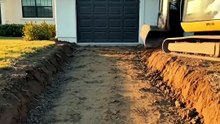 Concrete Garage Driveway Construction (AI Timelapse) #ia #construction #heavycivil
