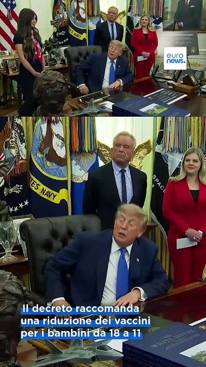 Donald Trump firma un ordine esecutivo per ridurre i vaccini per i bambini