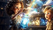 Dreams in a Jar ✨ Every Jar Opens a Magical World! | 3D Pixar-Style Miniature Animation #shorts