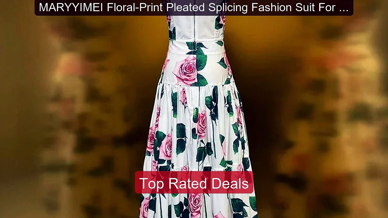 MARYYIMEI Floral-Print Pleated Splicing Fashion Suit For Women... -- Hot Deal 2026 | Limited Offer!