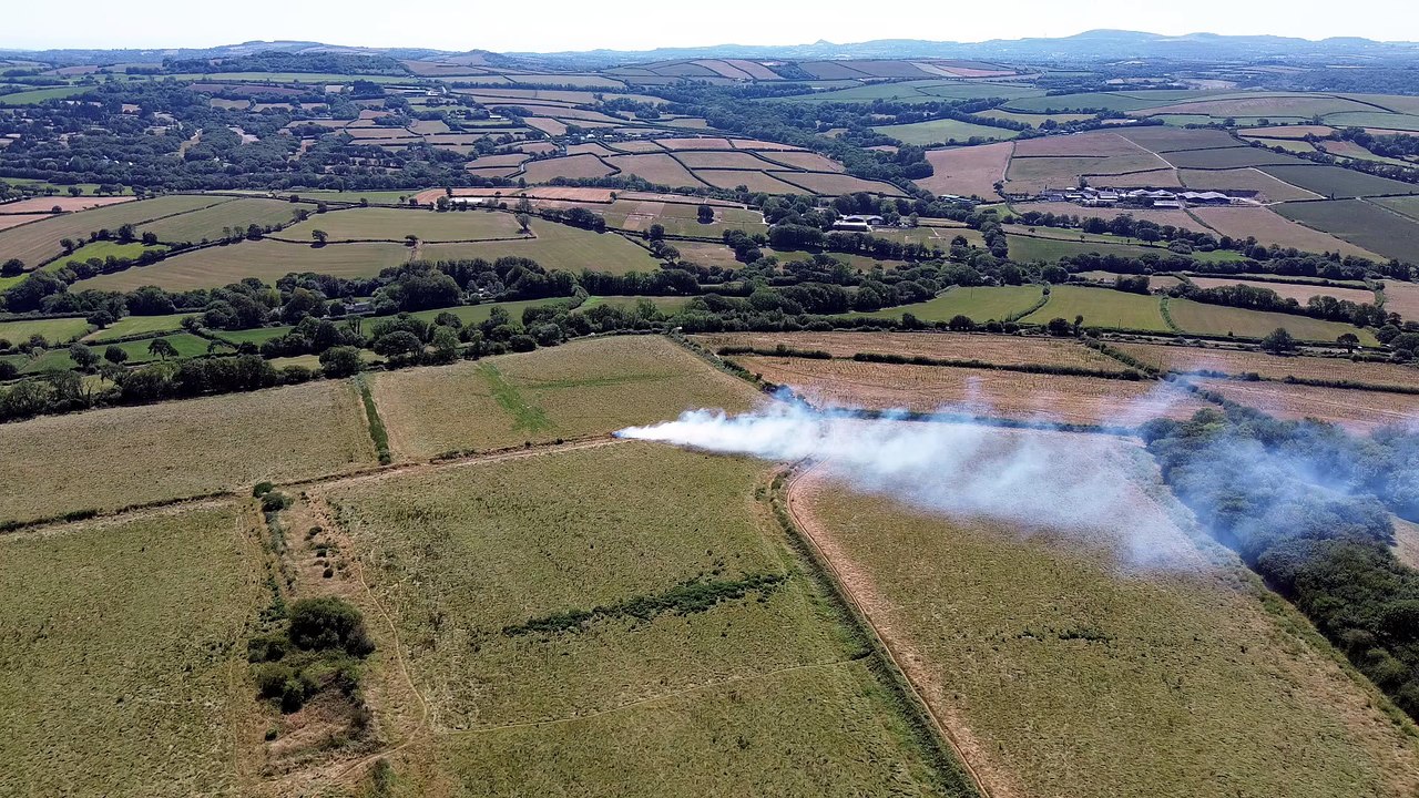 Open fire at Bodmin Beacon nature reserve