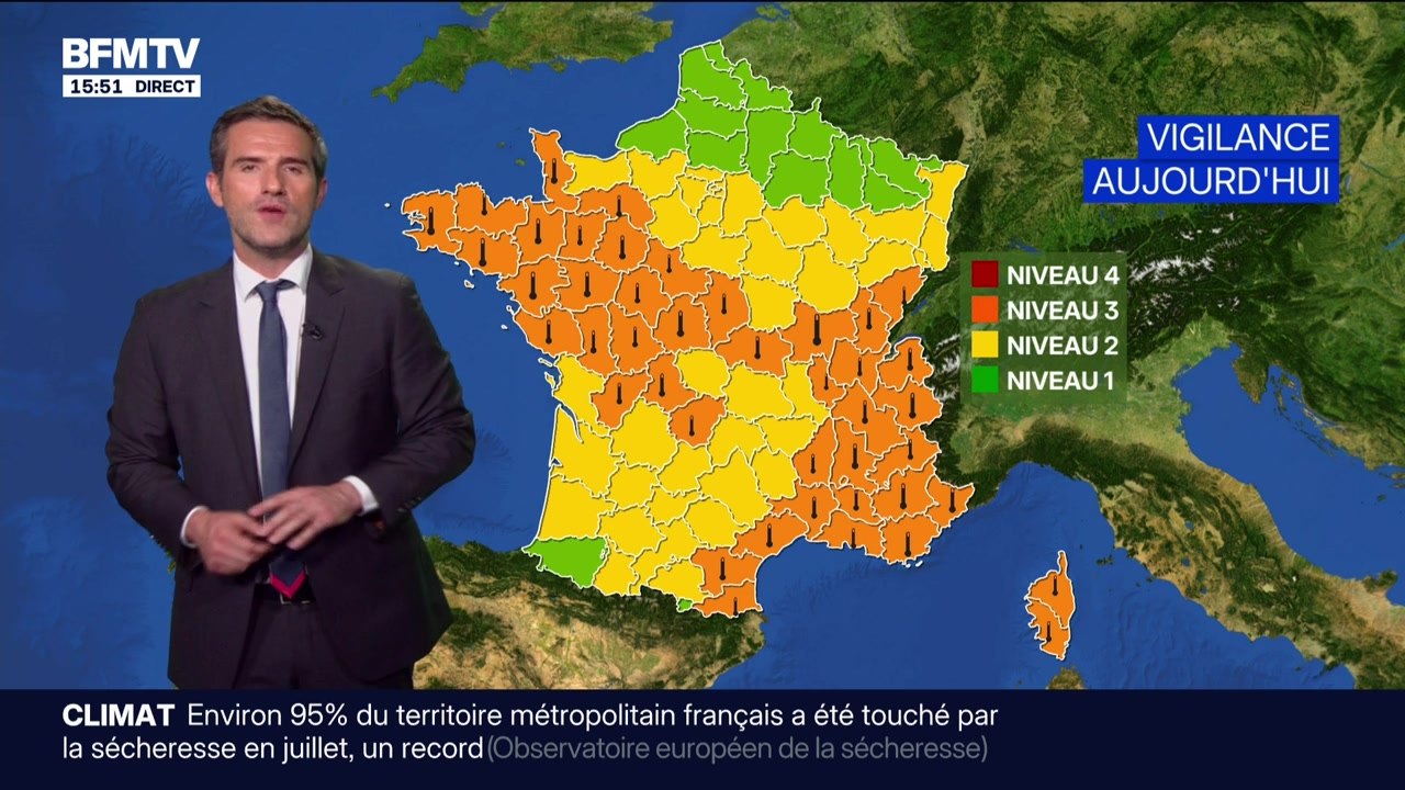 La météo pour ce mercredi 12 août 2026