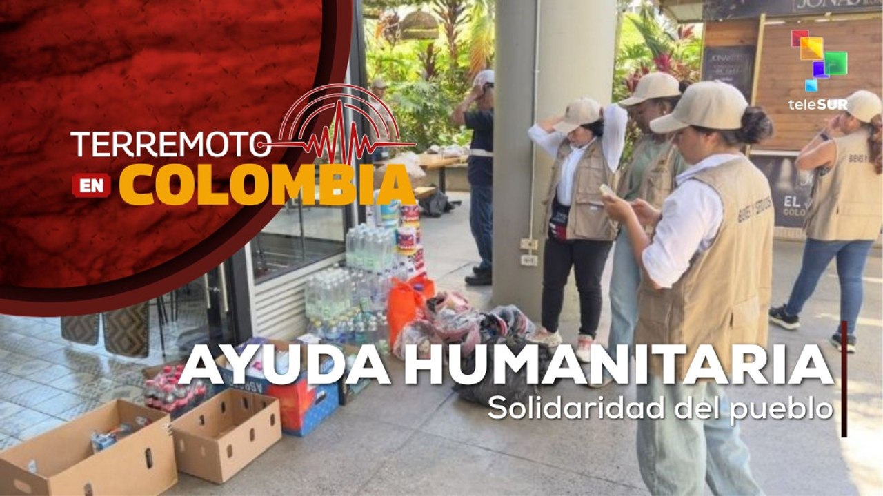 Pueblo colombiano se moviliza con donaciones a los centros de acopio