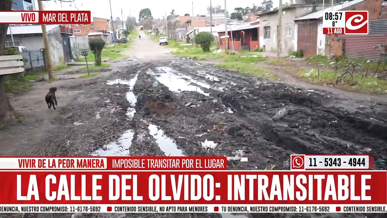 Cansados del barro: vecinos de Mar del Plata denuncian al municipio