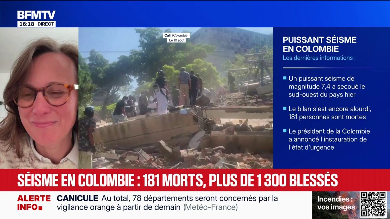 Séisme en Colombie: au moins 181 morts et plus de 1.300 blessés