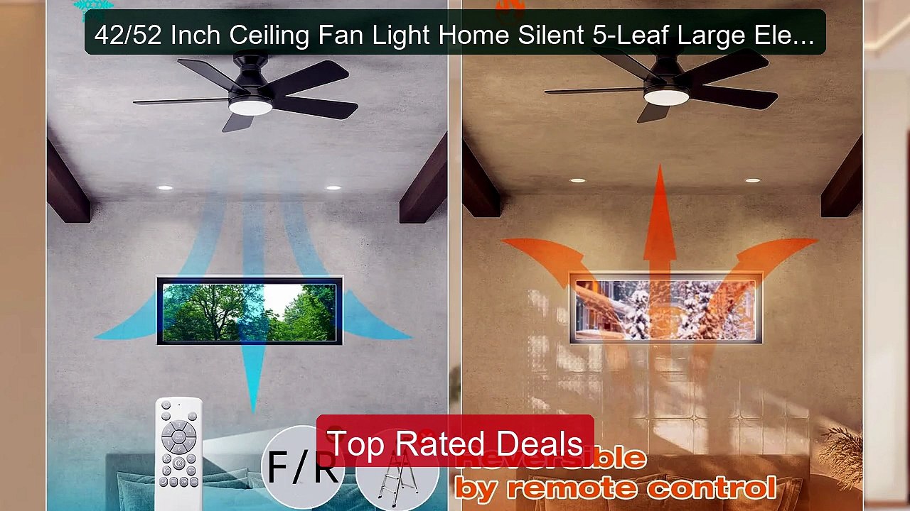 42/52 Inch Ceiling Fan Light Home Silent 5-Leaf Large Electric Fan... -- Best Deal 2026 | Shop Now!
