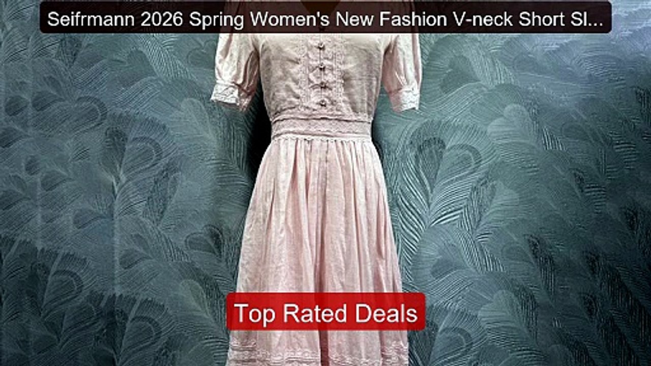 Seifrmann 2026 Spring Women's New Fashion V-neck Short Sleeve Spli... -- Best Deal 2026 | Shop Now!