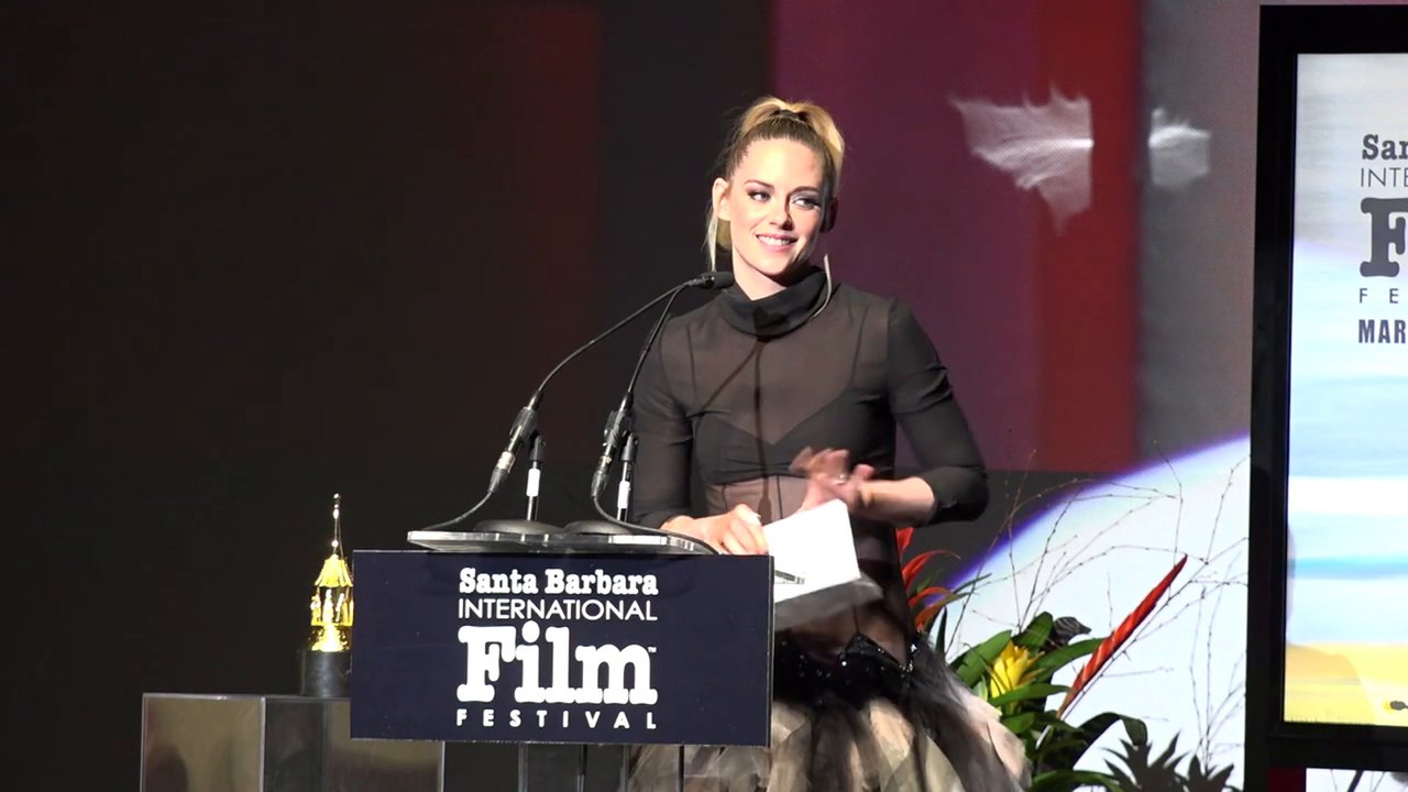 Kristen Stewart accepts SBIFF American Riviera Award