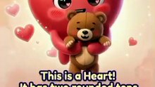👉 "Learn Heart Shape ❤️ | Shapes for Kids | Fun Learning Video #Shorts"