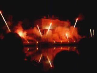 Le 14 juillet feu d'artifice de sablé sur sarthe