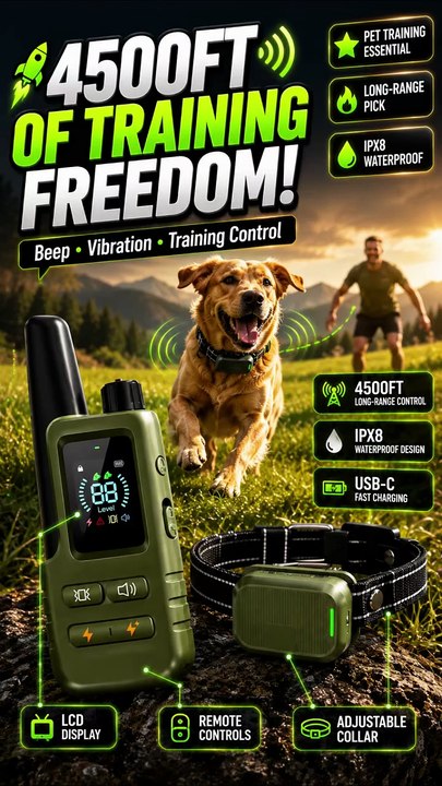 Dog Shock Collar 4500FT Remote Training Collar | Long-Range Dog Training | Trend Pickz