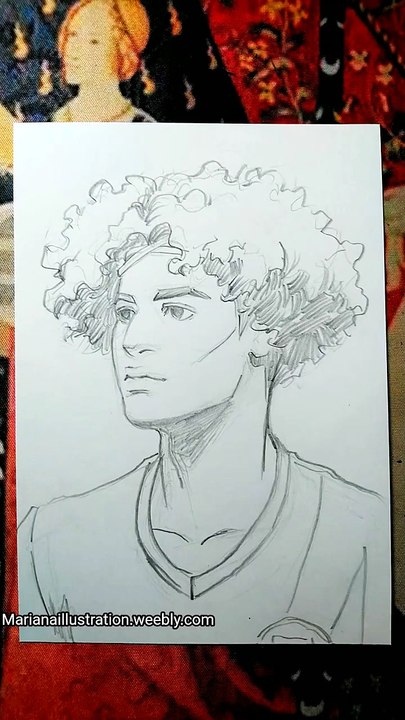 sketching a character portrait