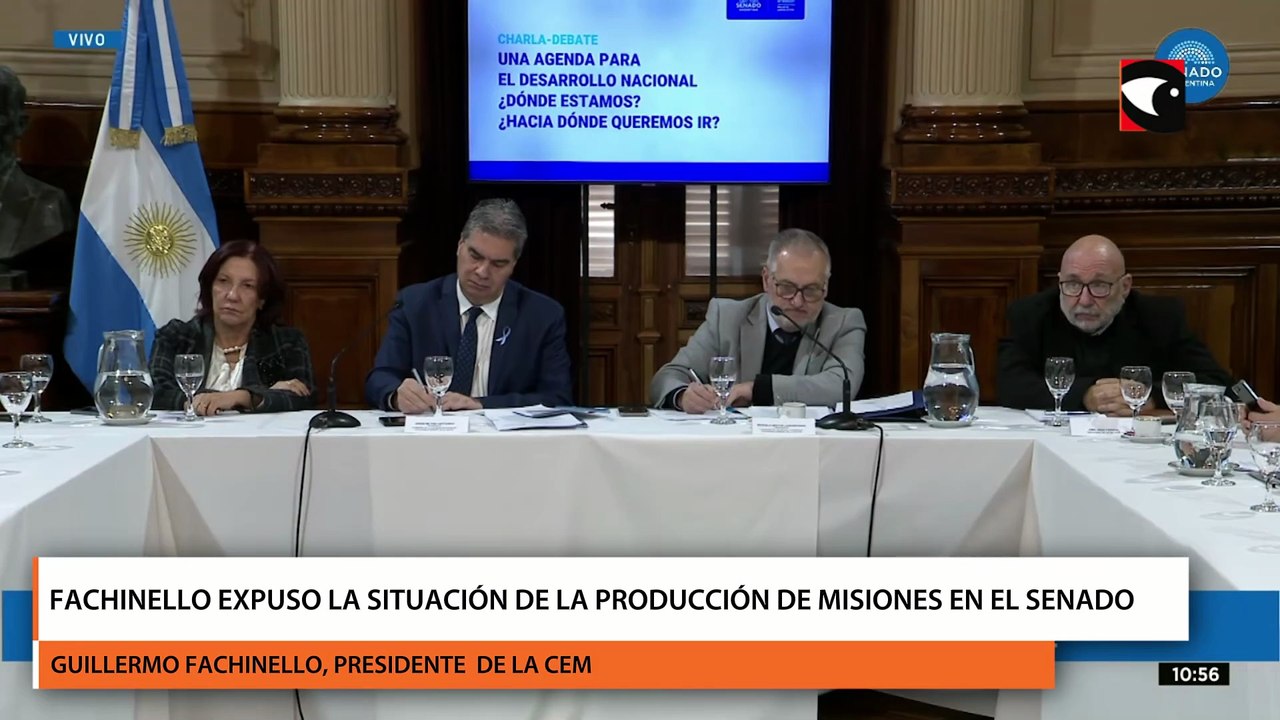 Fachinello expuso la situación de la producción de Misiones en el Senado