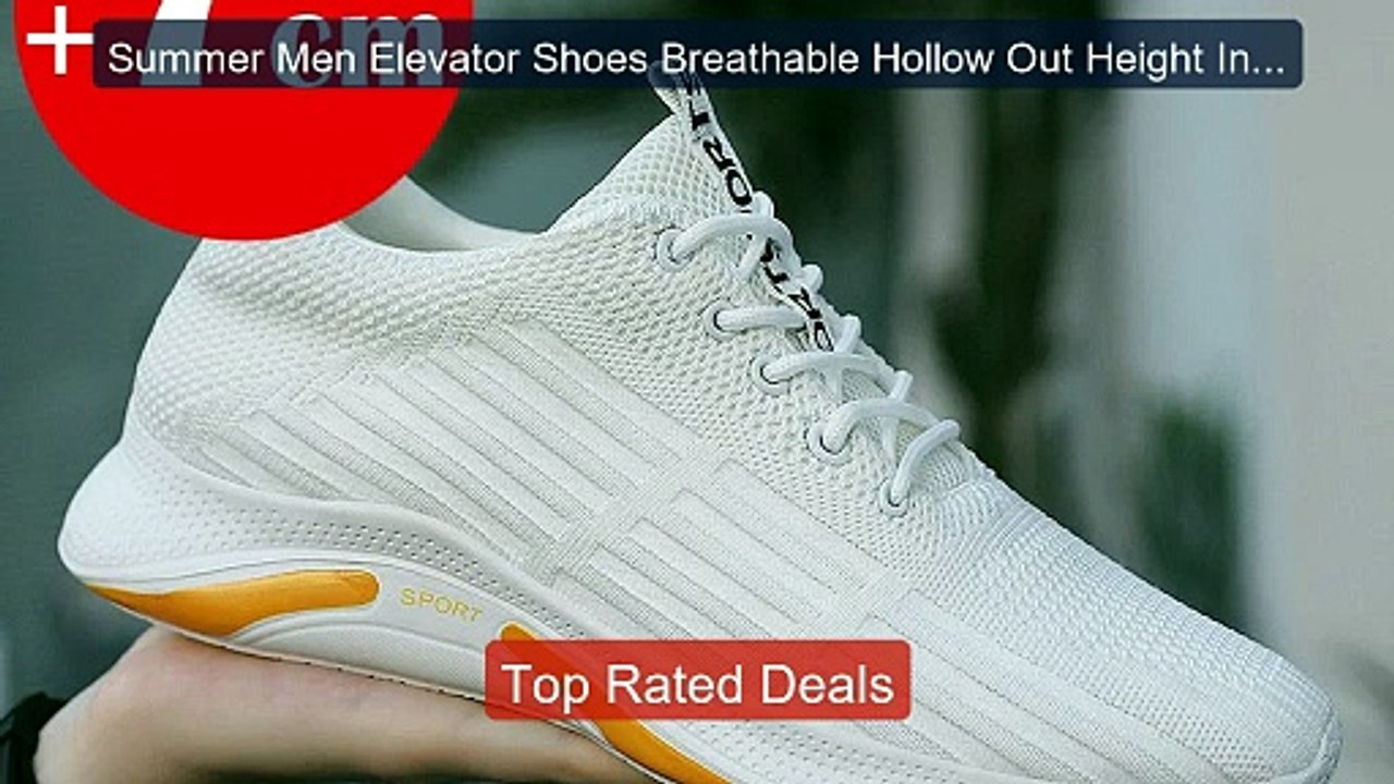Summer Men Elevator Shoes Breathable Hollow Out Height Increase Sne... -- Top Rated 2026 | Buy Now!