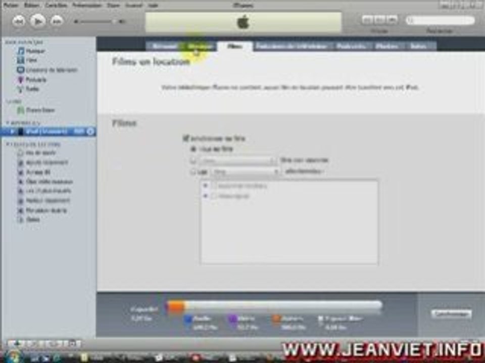 Mettre Video sur Itouch