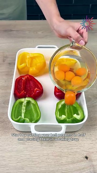 Flavor-packed bell peppers ready in minutes 🧀🥚🌶